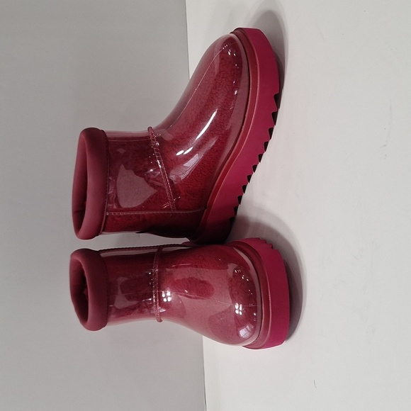 Koolaburra by UGG NEW Pink Clear Y2K Coquette Waterproof Mini Boots Size 6 - Picture 10 of 15